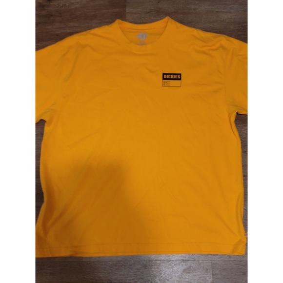 NWOT Dickies T-Shirt Yellow Mens XL Short‎ Sleeve Since 1922 Fort Worth Texas - Picture 1 of 8